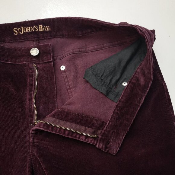 St John's Bay Ladies Size 12 Purple Bootcut Corduroy Pants - Picture 7 of 11